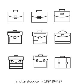briefcase icon .buttons set symbol vector elements for infographic web.