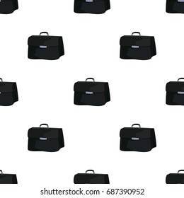 Briefcase icon in cartoon style isolated on white background. Conference and negetiations symbol stock vector illustration.