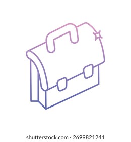 Briefcase icon clean and modern vector illustration