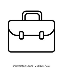 Briefcase icon color editable on white background