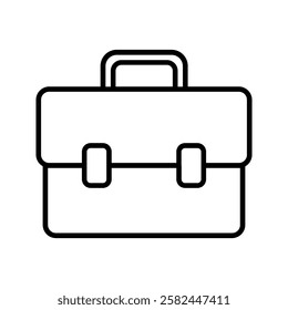 Briefcase icon color editable on white background