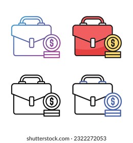 Diseño de iconos en cuatro colores de variación