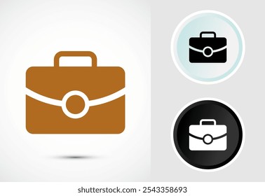 Briefcase icon design illustration, bag icon for apps and websites