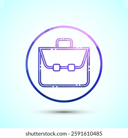 Briefcase icon design illustration, bag icon for apps and websites, low poly style