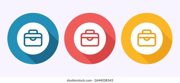 Design-Illustration für Aktenkoffer-Symbole, Symbol-Zeichen für Taschen für Apps und Websites im Schatten