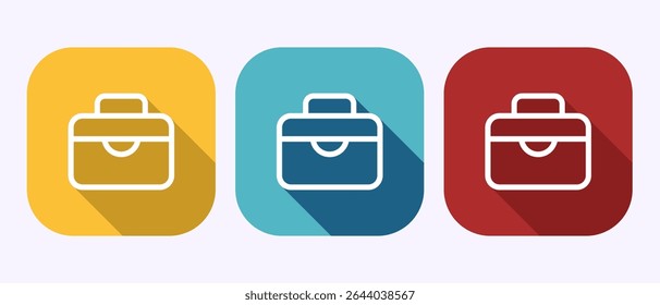 Briefcase icon design illustration, Bag icon sign for apps and websites in shadow