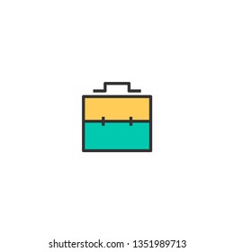 Briefcase icon design. Stationery icon vector illustration