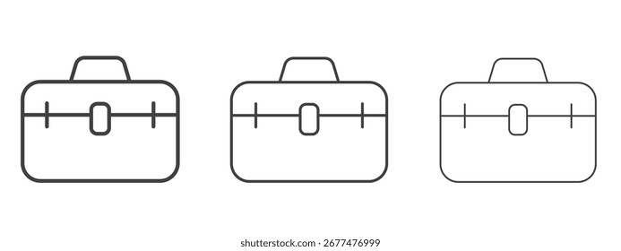 Diseño del icono del maletín, conveniente para el Web, la infografía, la interfaz y los App.