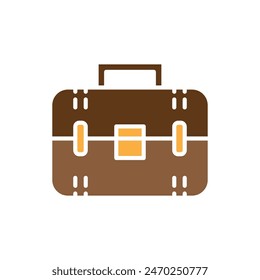 Ilustración aislada de la Plantilla del diseño del icono del maletín