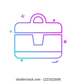 Briefcase icon design vector