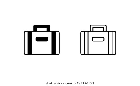 Briefcase icon design with white background stock illustration