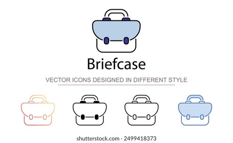 Briefcase icon design with white background stock illustration