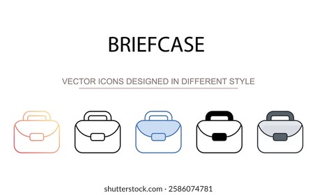 Briefcase icon design with white background stock illustration