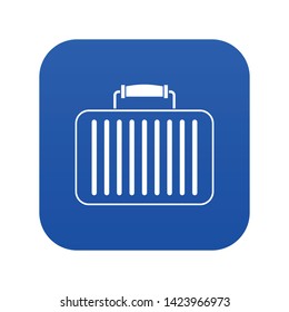 Briefcase icon digital blue for any design isolated on white vector illustration