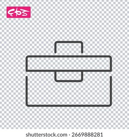 Icono de la cartera, icono del bolso del documento, icono del bolso, archivo de la ilustración del icono del Vector del formato de EPS
