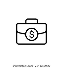 A briefcase icon with a dollar sign, symbolizing business, finance, and wealth.