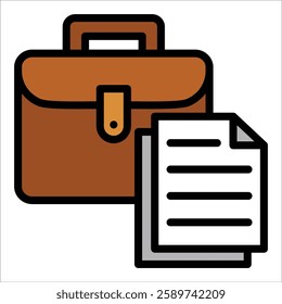 Briefcase Icon Element For Design