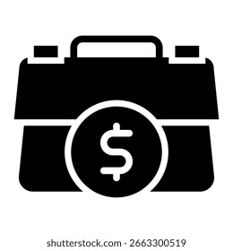 Briefcase Icon Element For Design