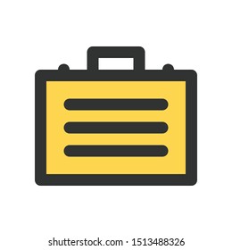 Briefcase icon - filled outline style