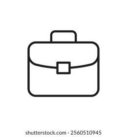 Briefcase icon Flat art in black and white isolated