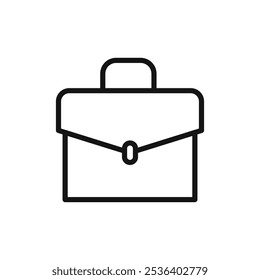 Icono de maletín Ilustración de arte plano en esquema