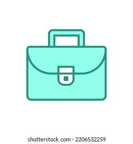 Briefcase icon. flat briefcase, bag, and baggage. flat style - stock vector.	
