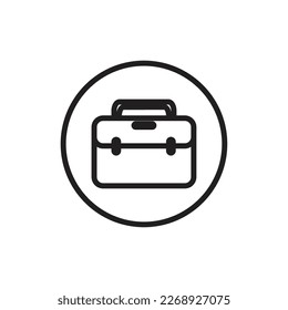 Briefcase icon. Flat color design. Vector Illustration.