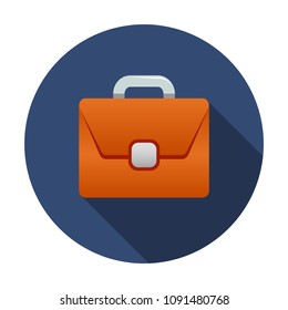 Briefcase icon in flat design.