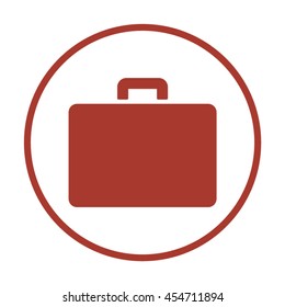 Briefcase  icon. Flat design.