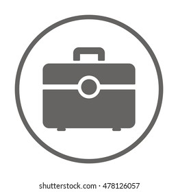 Briefcase  icon.  Flat design.