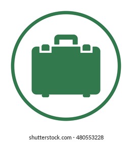 Briefcase  icon.  Flat design.