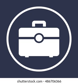Briefcase  icon.  Flat design.