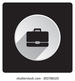 Briefcase icon. Flat design style