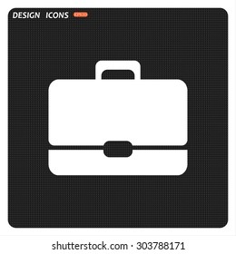 Briefcase icon. Flat design style