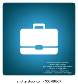 Briefcase icon. Flat design style