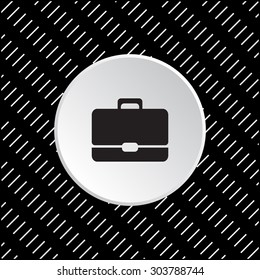 Briefcase icon. Flat design style