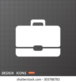 Briefcase icon. Flat design style