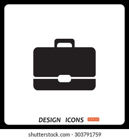 Briefcase icon. Flat design style