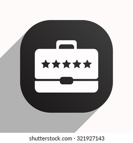 Briefcase icon. Flat design style