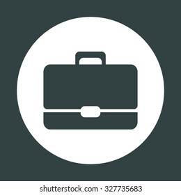 Briefcase icon. Flat design style