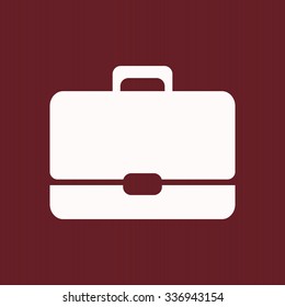 Briefcase icon. Flat design style