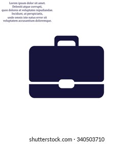 Briefcase icon. Flat design style