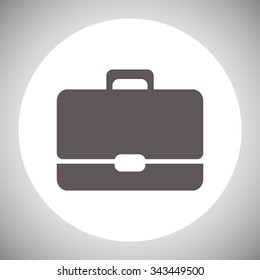 Briefcase icon. Flat design style