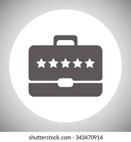 Briefcase icon. Flat design style