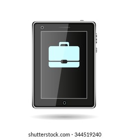 Briefcase icon. Flat design style