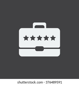 Briefcase icon. Flat design style