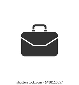 Briefcase Icon Flat  Design Vector 