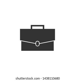 Briefcase Icon Flat  Design Vector 