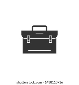 Briefcase Icon Flat  Design Vector 