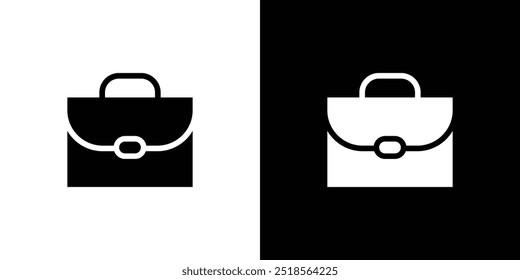 Briefcase icon Flat fill set collection
